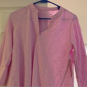 Chico’s Brand New Cotton Slub 3/4 Tee in Lavender Blush sz 0!